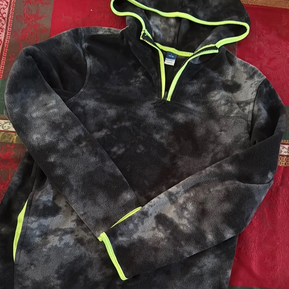 Black and Neon Green Hoodie